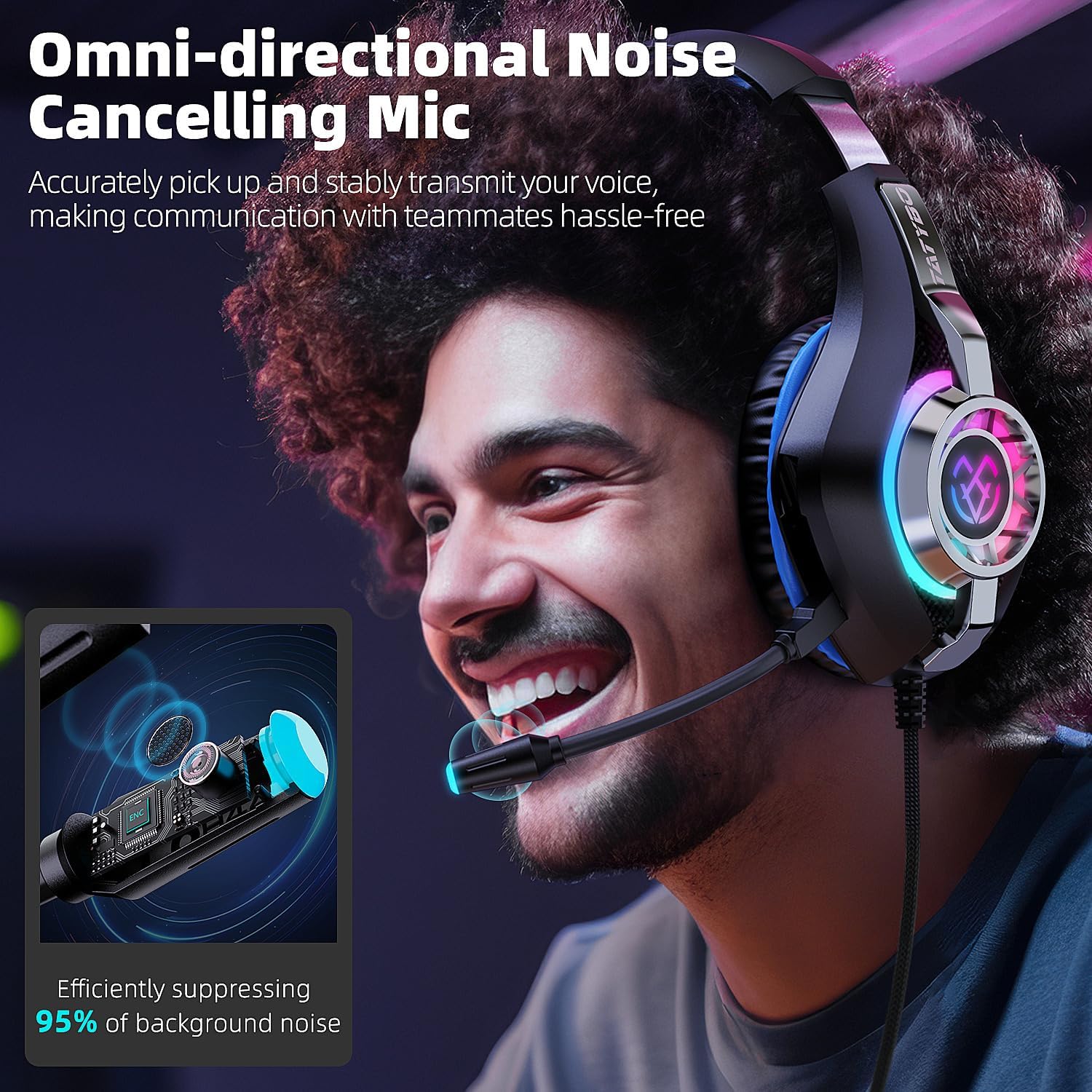 Audifonos gamer luz led microfono flexible ps4 ps5 pc nintendo switch sonido 50mm ultralivianos aluminio