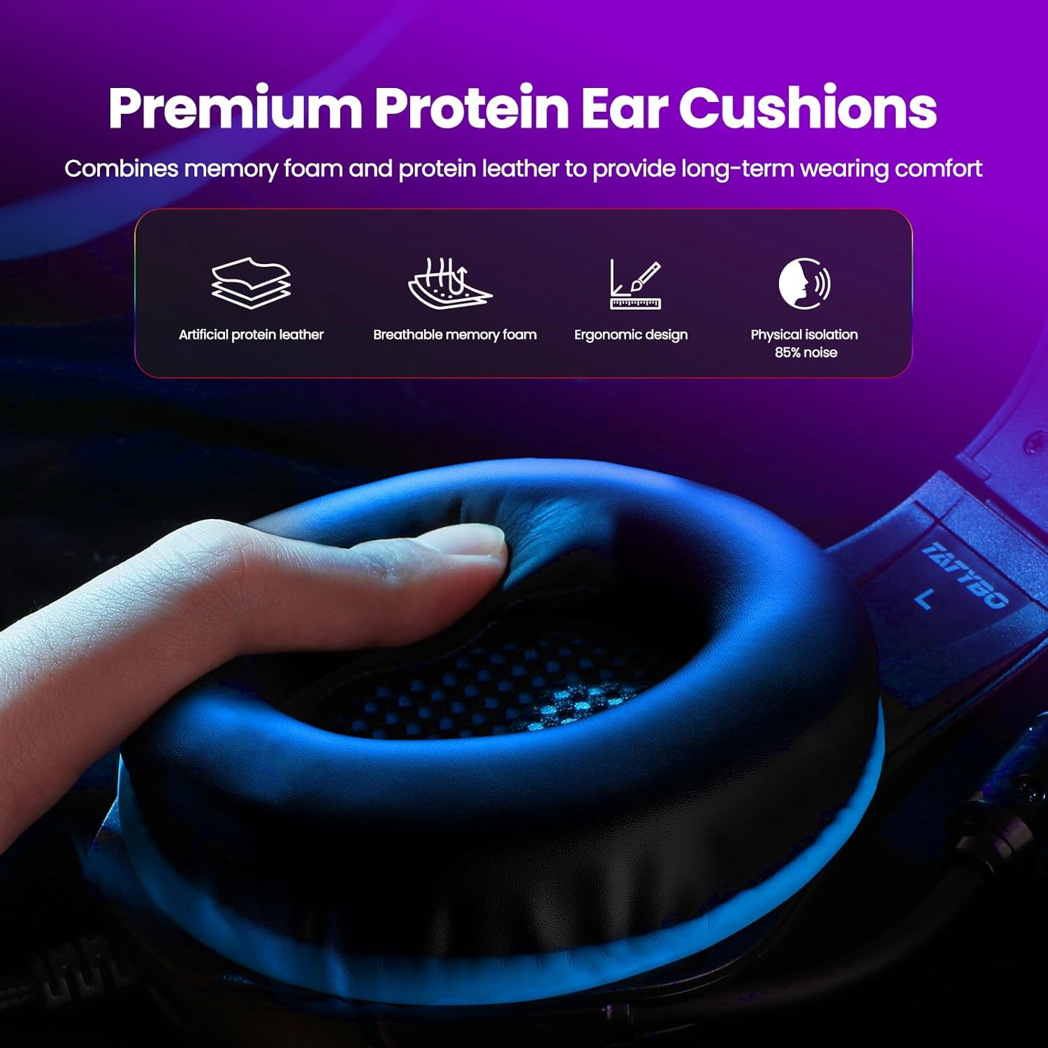 Audifonos gamer luz led microfono flexible ps4 ps5 pc nintendo switch sonido 50mm ultralivianos aluminio