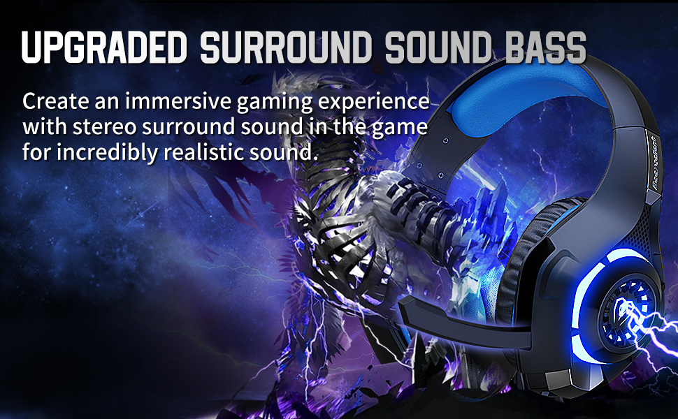 Audifonos gamer luz led microfono flexible ps4 ps5 pc nintendo switch sonido 50mm ultralivianos aluminio