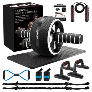 kit rueda abdominal 10 en 1 rodillo ultra ancho soporta 200kg mat rodillas soportes flexiones cuerda saltar fitness chile