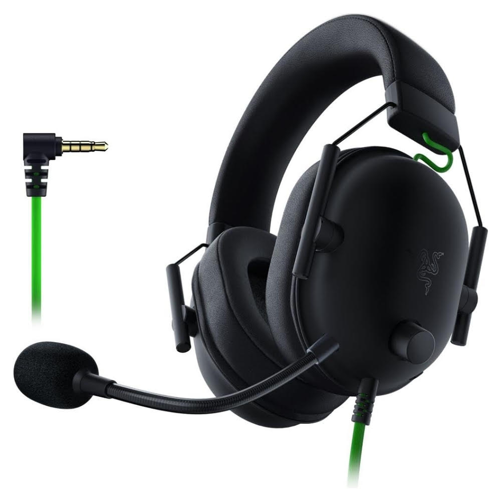 Audifonos gamer Razer BlackShark V2 X negros sonido envolvente multiplataforma y microfono 240 gramos