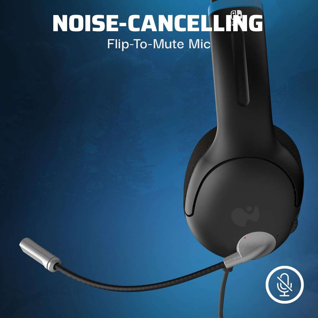 audifonos gamer pdp airlite para nintendo switch con controladores de 4.00 centimetros color negro y azul ideal para chile