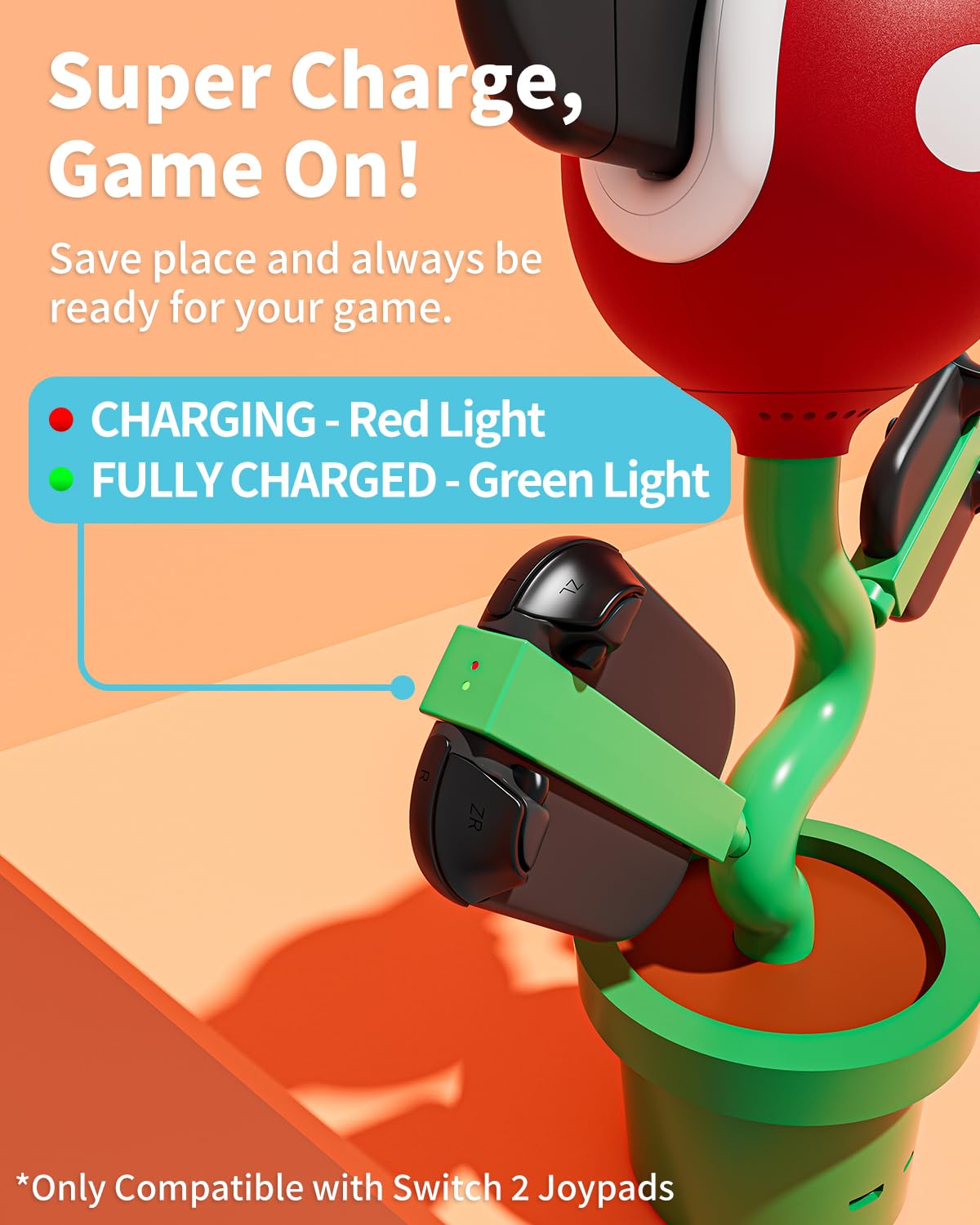 base tv nintendo switch 2 planta piraña ventilador 4k cargador ideal para jugar en chile