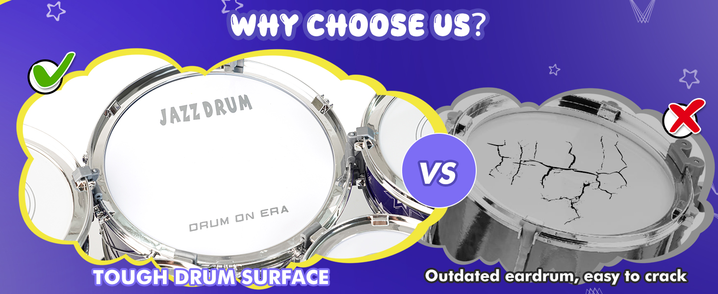 bateria musical juguete niños 5 tambores platillo silla baquetas espuma instrumento infantil regalo 3 años chile