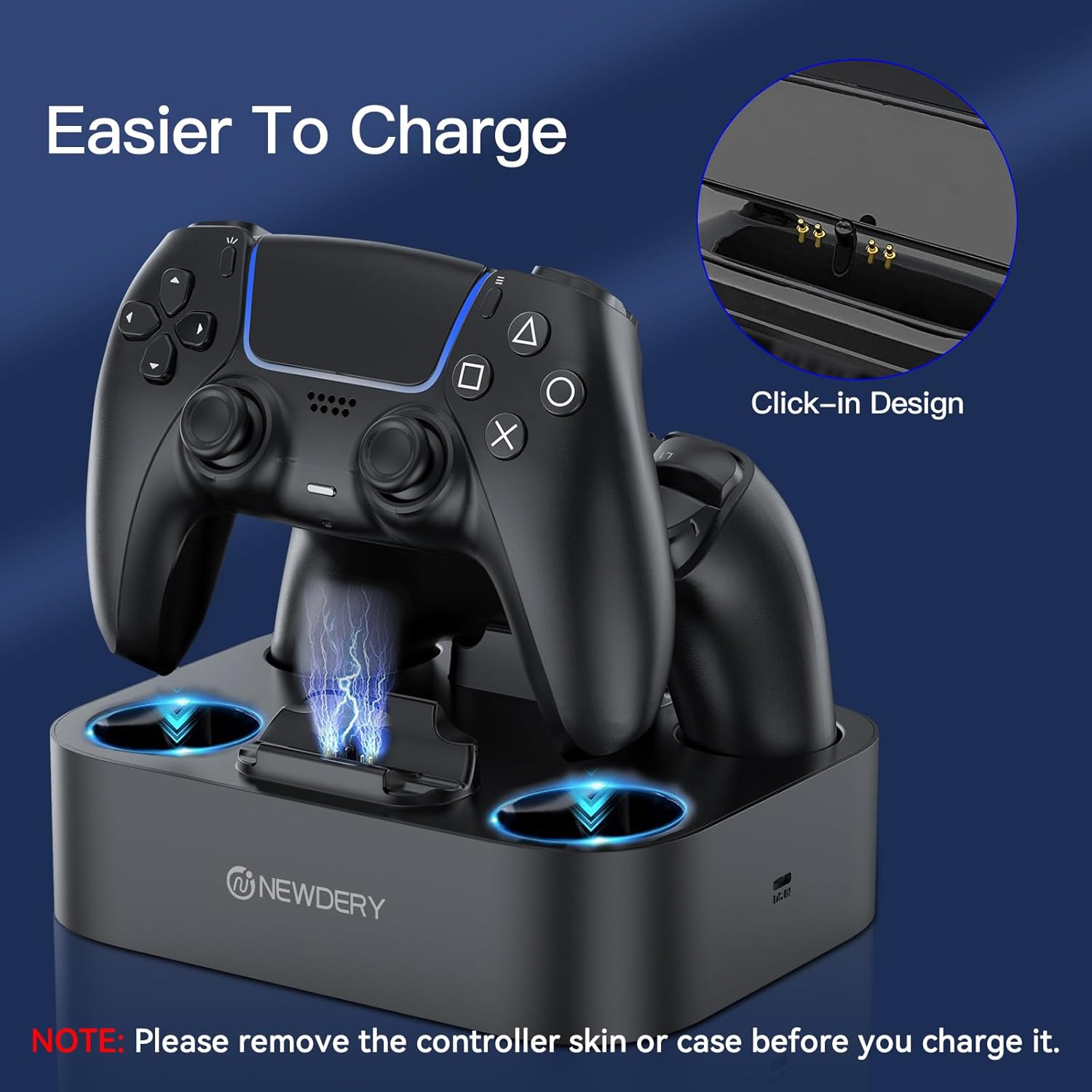 base cargador doble rapido para controles playstation 5 y dualsense edge con luces led ideal para gamers en chile