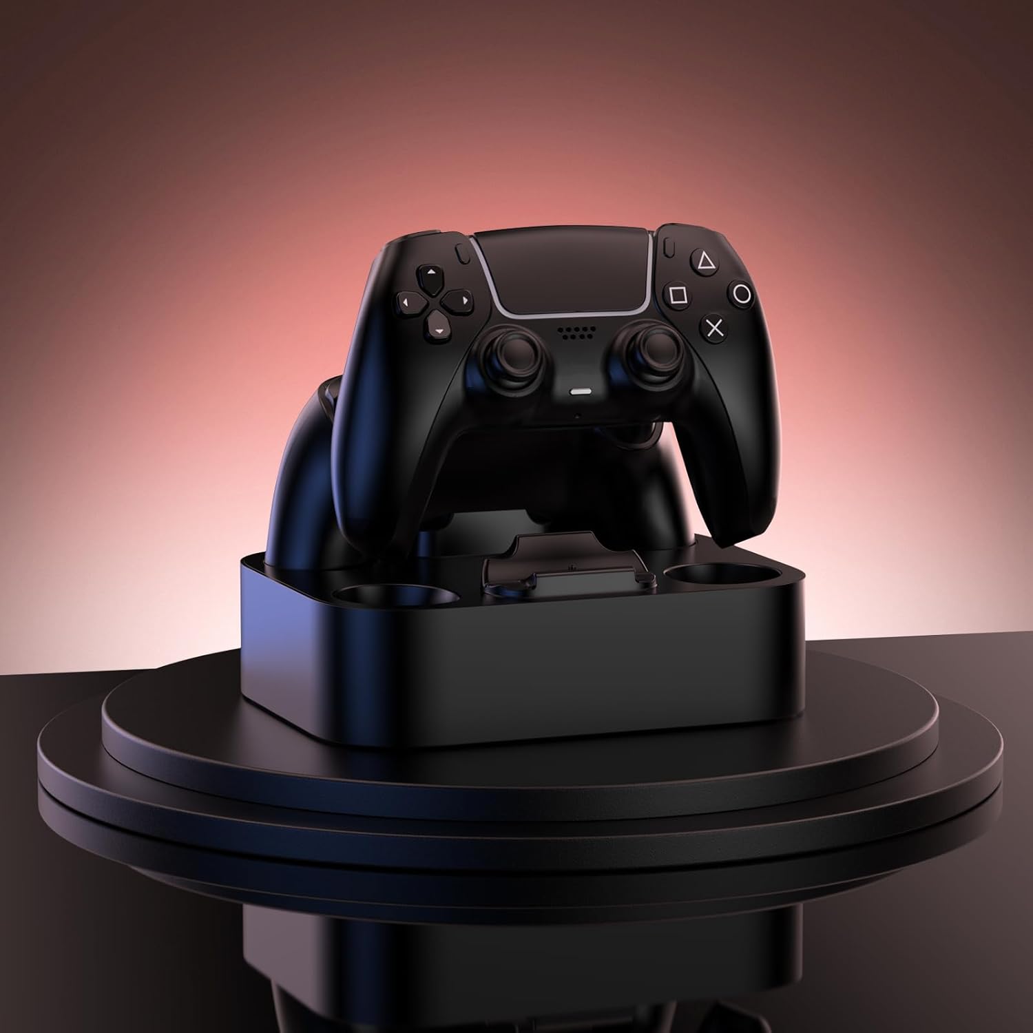 base cargador doble rapido para controles playstation 5 y dualsense edge con luces led ideal para gamers en chile