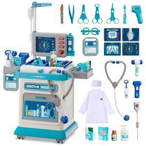carrito doctor juguete niños luces sonido disfraz medico 26 piezas set enfermeria infantil regalo 3 años chile educativo