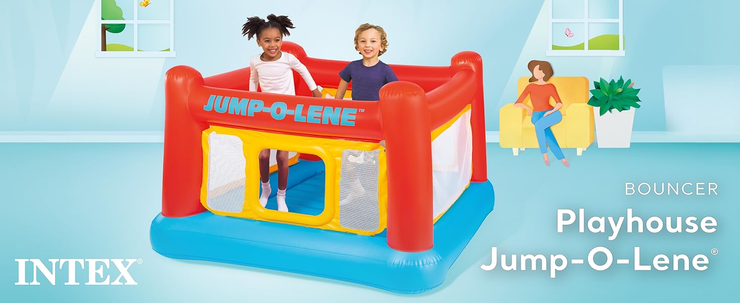 castillo inflable intex 174x174 cm saltarin niños 3 a 6 años juego interior exterior base acolchada medidas exactas chile