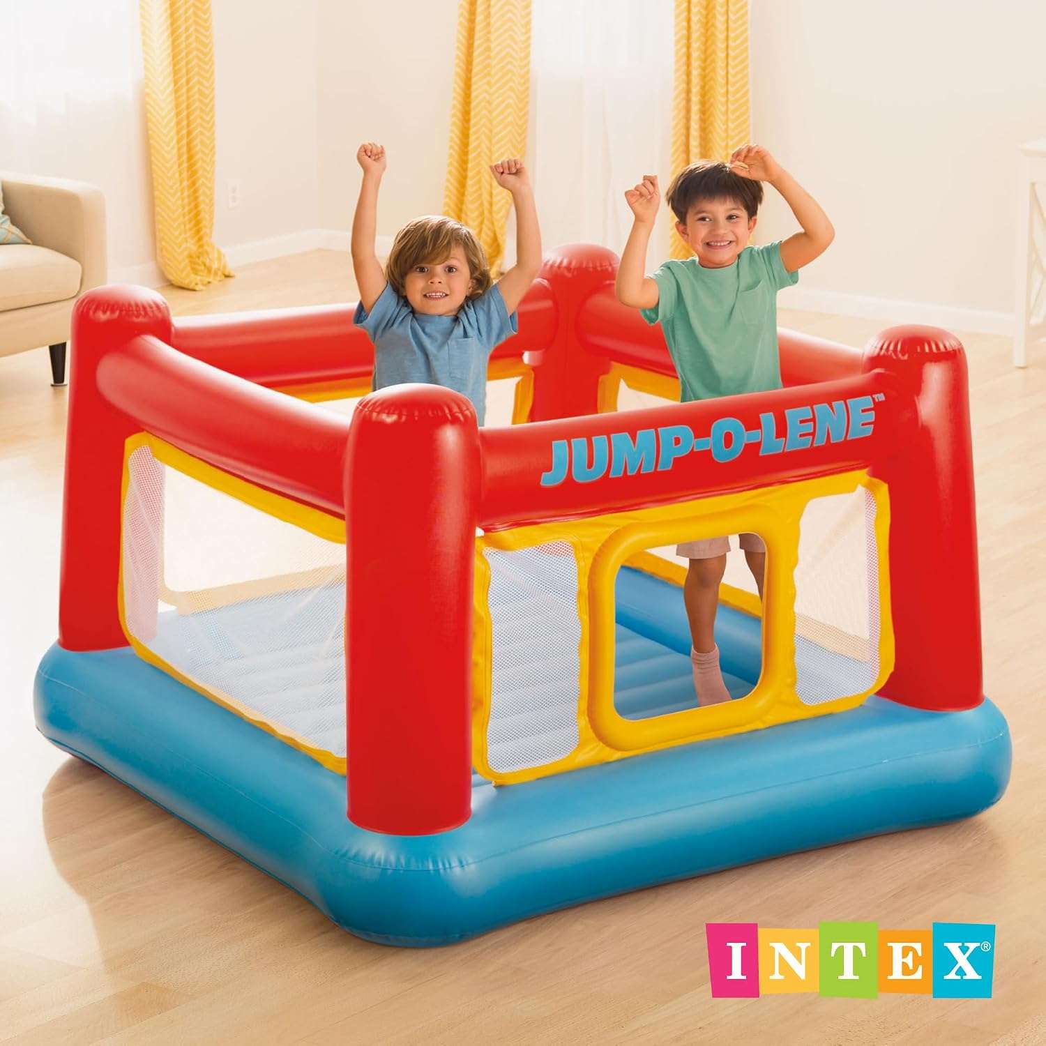 castillo inflable intex 174x174 cm saltarin niños 3 a 6 años juego interior exterior base acolchada medidas exactas chile