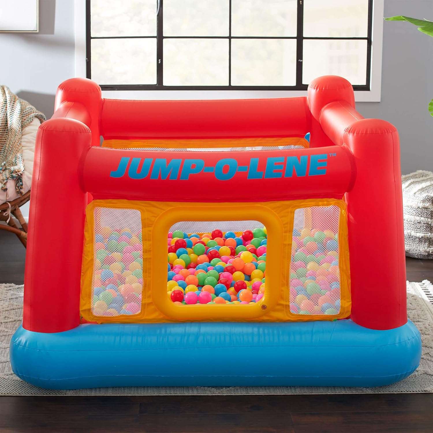 castillo inflable intex 174x174 cm saltarin niños 3 a 6 años juego interior exterior base acolchada medidas exactas chile
