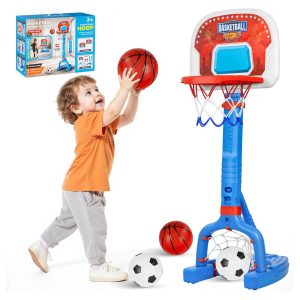centro deportivo 2 en 1 aro basquetbol arco futbol niños ajustable juguete piscina pack 4 pelotas regalo infantil chile