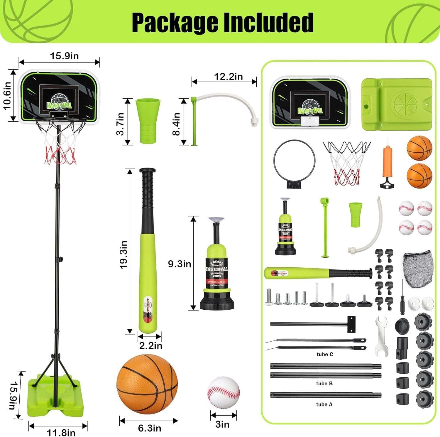 centro deportivo 4 en 1 aro basquetbol beisbol lanzador automatico marcador led juguete niños 3 a 8 años ajustable 180cm chile