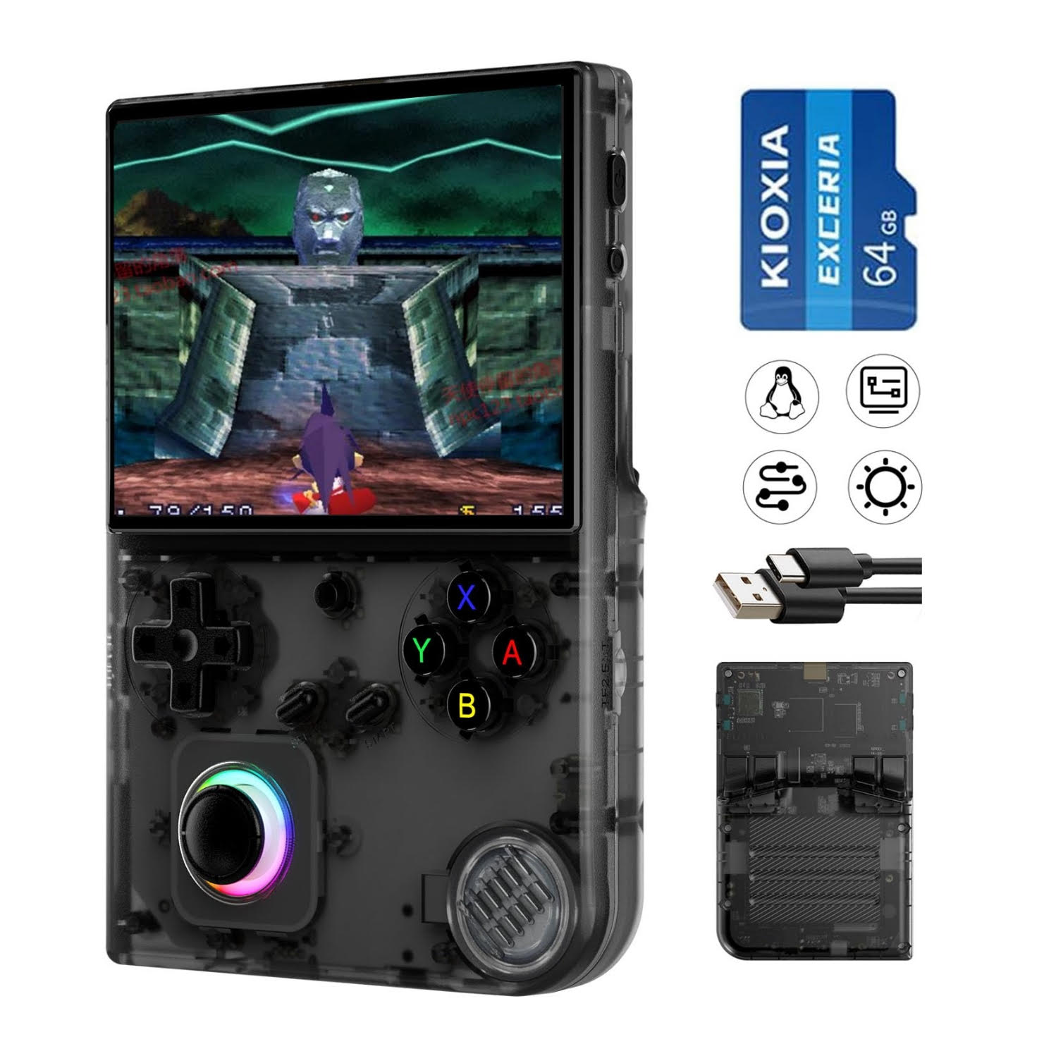 consola portatil retro rg40xx v con 5000 juegos y pantalla ips de 10 centimetros ideal para gamers en chile