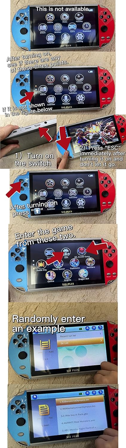 consola portatil retro x12 plus 10000 juegos pantalla 18 centimetros camara multimedia ideal para jugar en chile