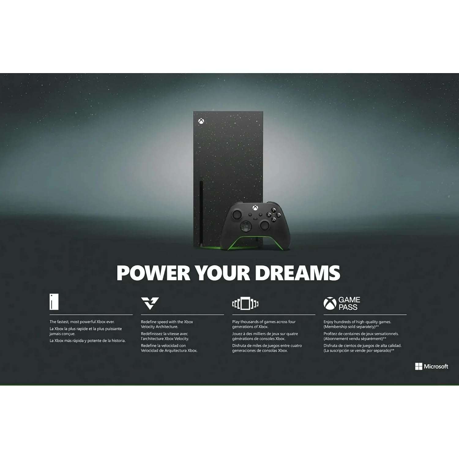 consola xbox series x 2tb edicion especial galaxy black con lector de discos y control inalambrico ideal para gamers en chile