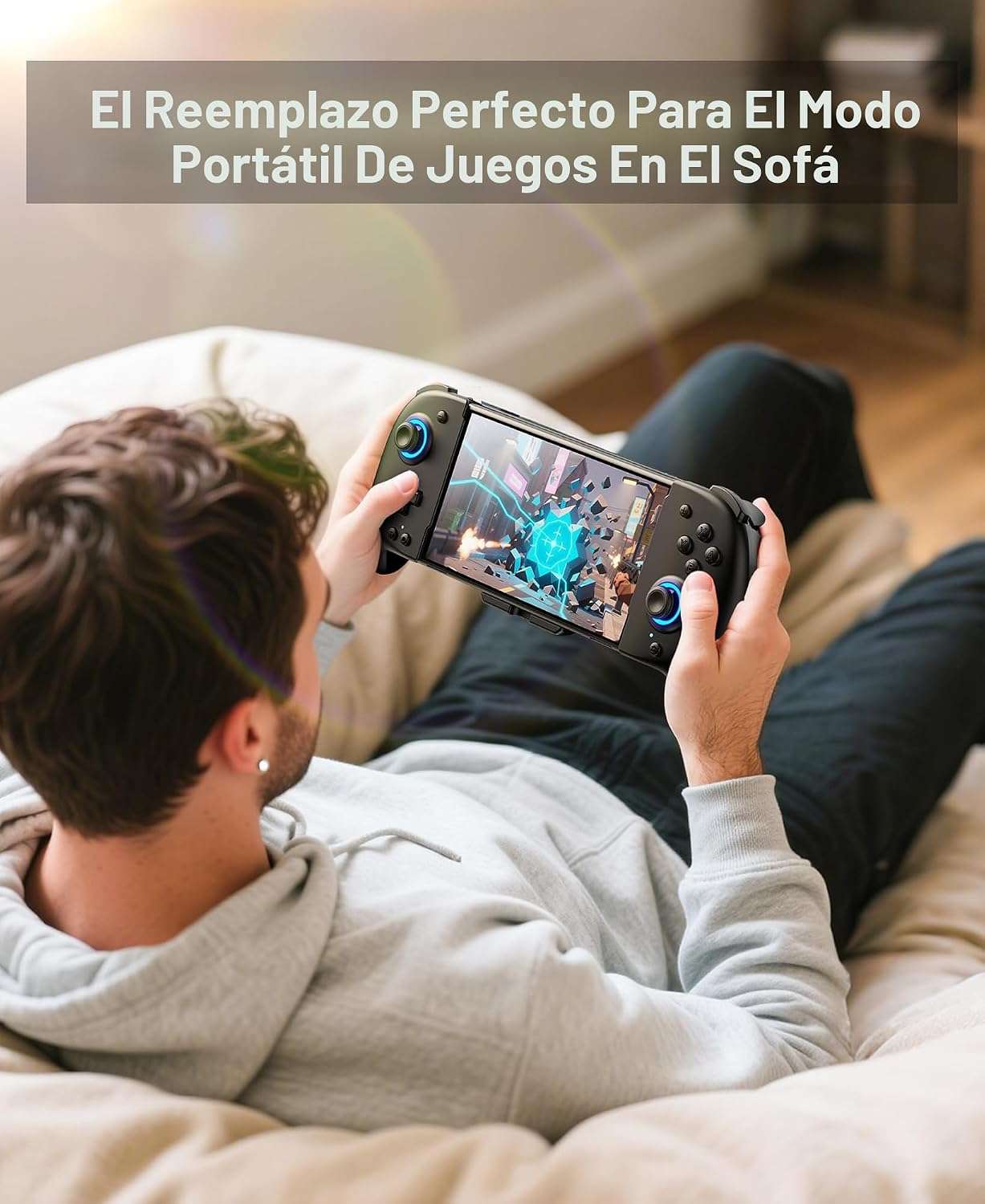Control Inalambrico Nintendo Switch Oled Grip Gammeefy Turbo - Imagen 2