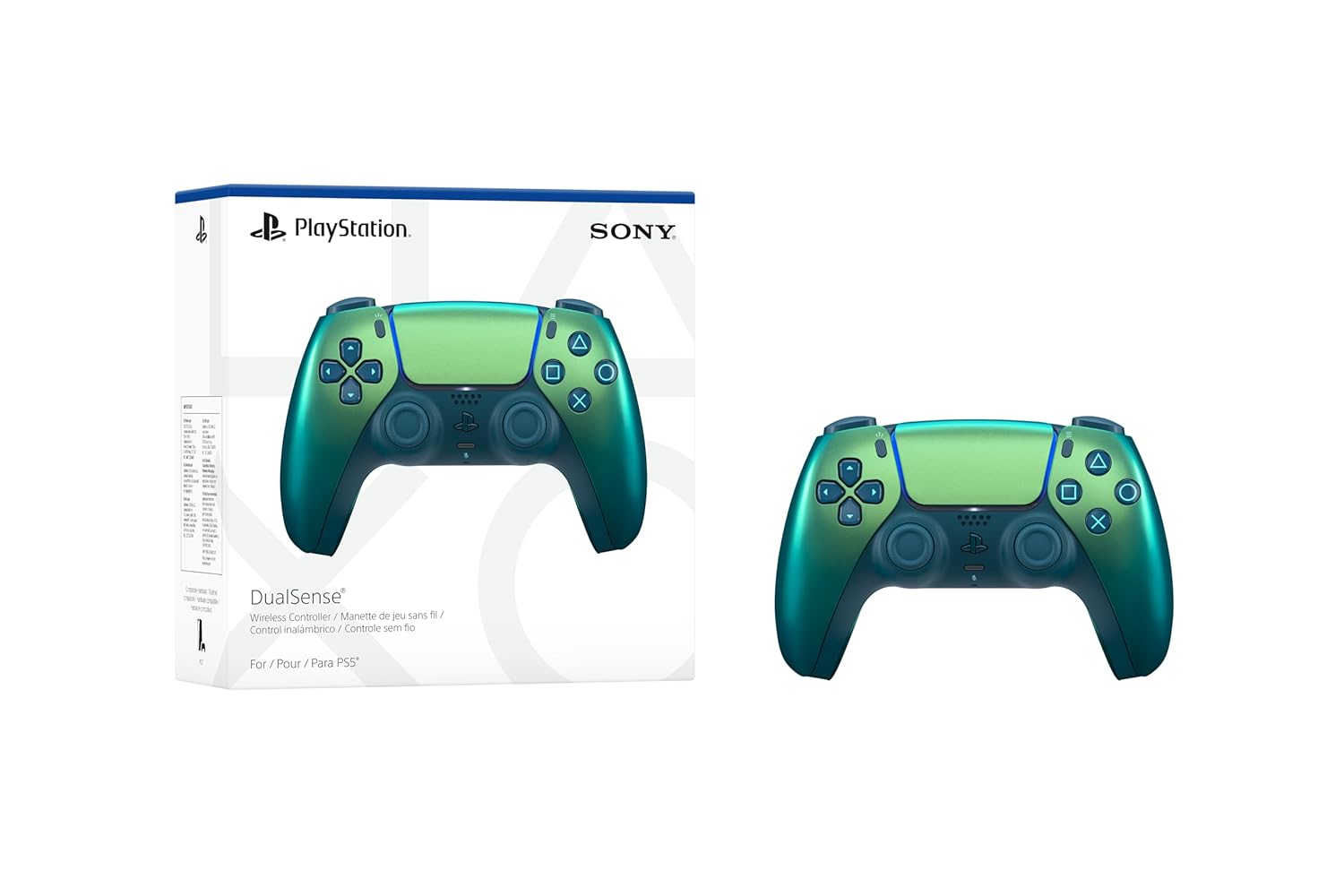 control inalambrico playstation 5 ps5 dualsense color chroma teal con microfono para jugar en chile