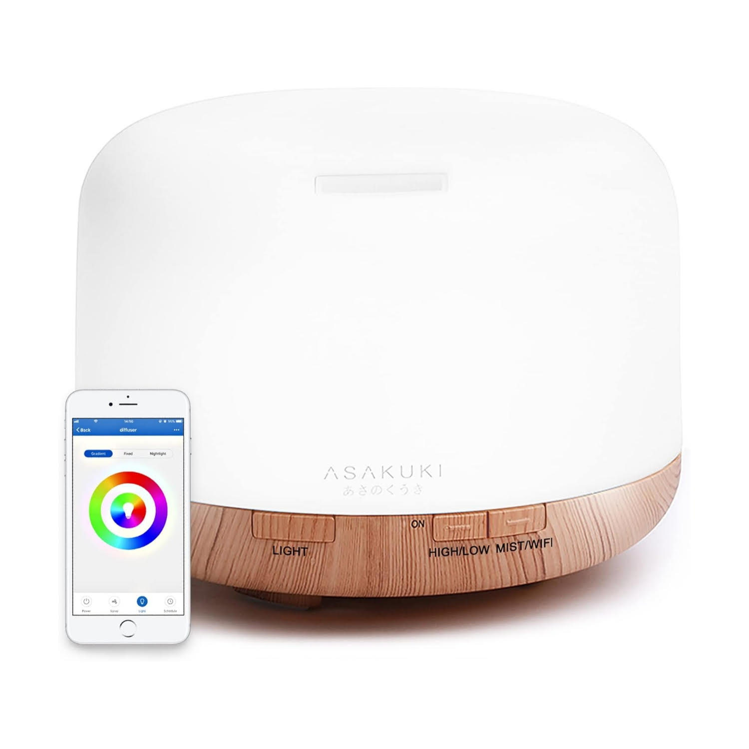 difusor de aromaterapia inteligente wifi 500 ml humidificador aceites esenciales alexa ideal para casa en chile