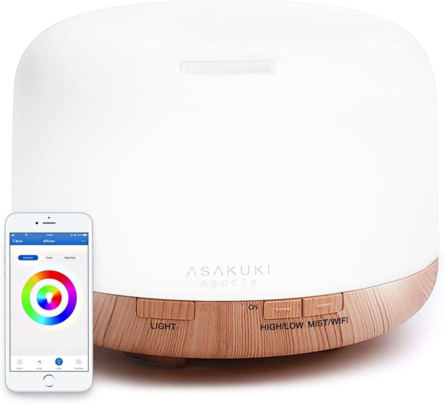 difusor de aromaterapia inteligente wifi 500 ml humidificador aceites esenciales alexa ideal para casa en chile