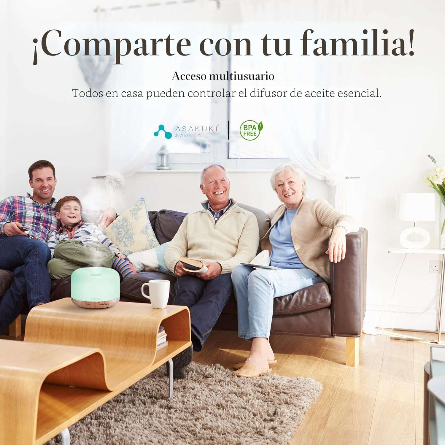difusor de aromaterapia inteligente wifi 500 ml humidificador aceites esenciales alexa ideal para casa en chile