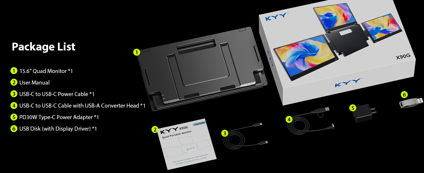 Extensor de monitor triple portatil de 15.6 pulgadas con base de aluminio para notebook en chile