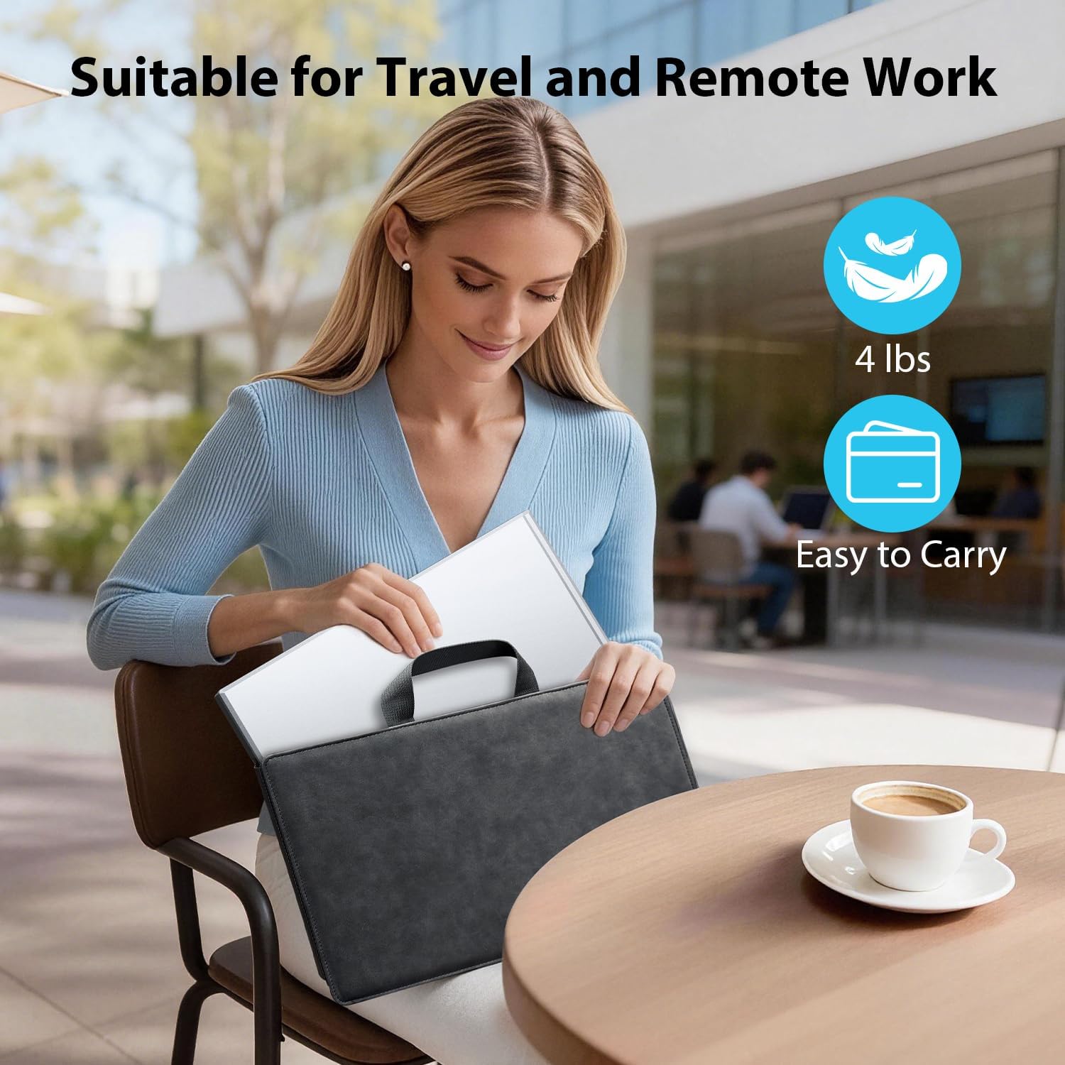 Extensor de pantalla triple monitor portatil de 15.6 pulgadas para notebook conectado con un cable usb c en chile