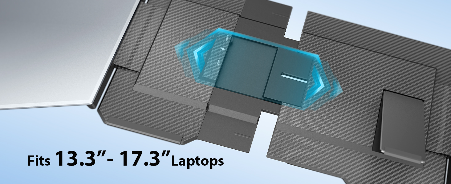 Extensor de pantalla triple monitor portatil de 15.6 pulgadas para notebook conectado con un cable usb c en chile