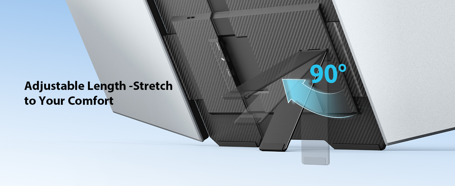 Extensor de pantalla triple monitor portatil de 15.6 pulgadas para notebook conectado con un cable usb c en chile