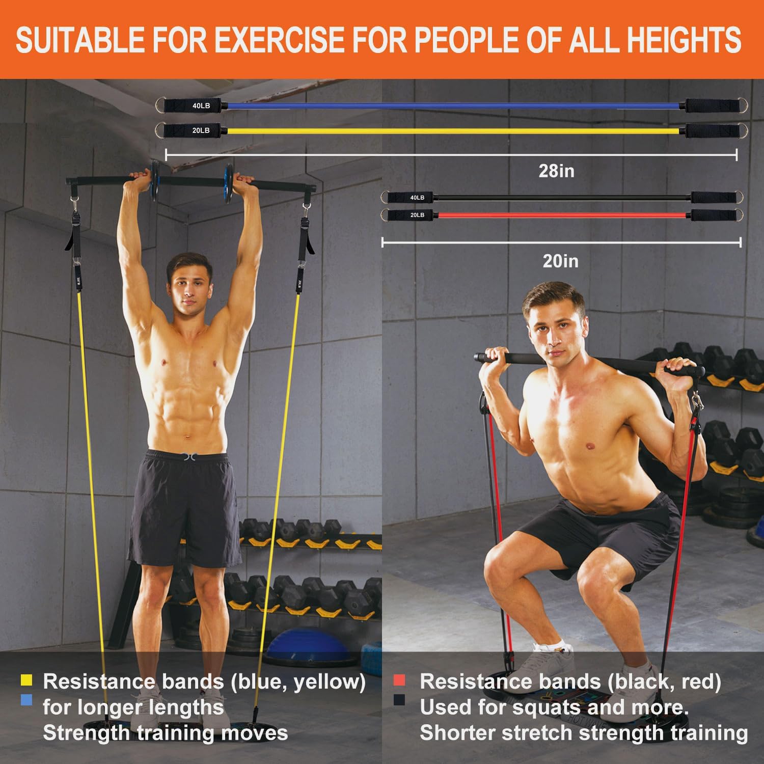 gimnasio en casa portatil tabla flexiones colores barra pilates rueda abdominal kit entrenamiento completo chile