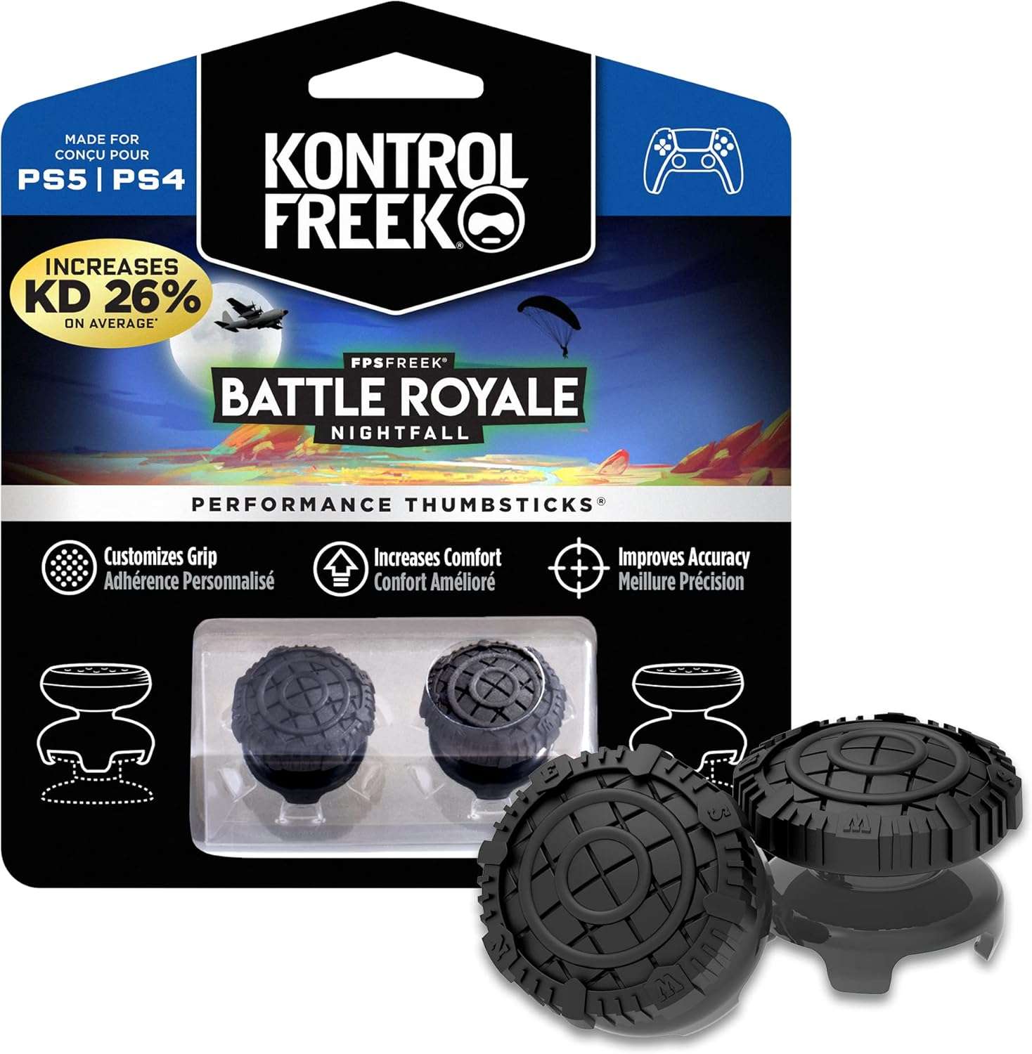 protectores de analogico kontrolfreek fps freek galaxy black para playstation 5 y ps4 mejora tu punteria en chile