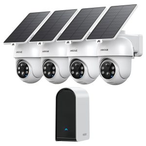 kit 4 camaras seguridad wifi exterior 360 sistema vigilancia 2k vision nocturna color cambio voz alarma perimetral chile