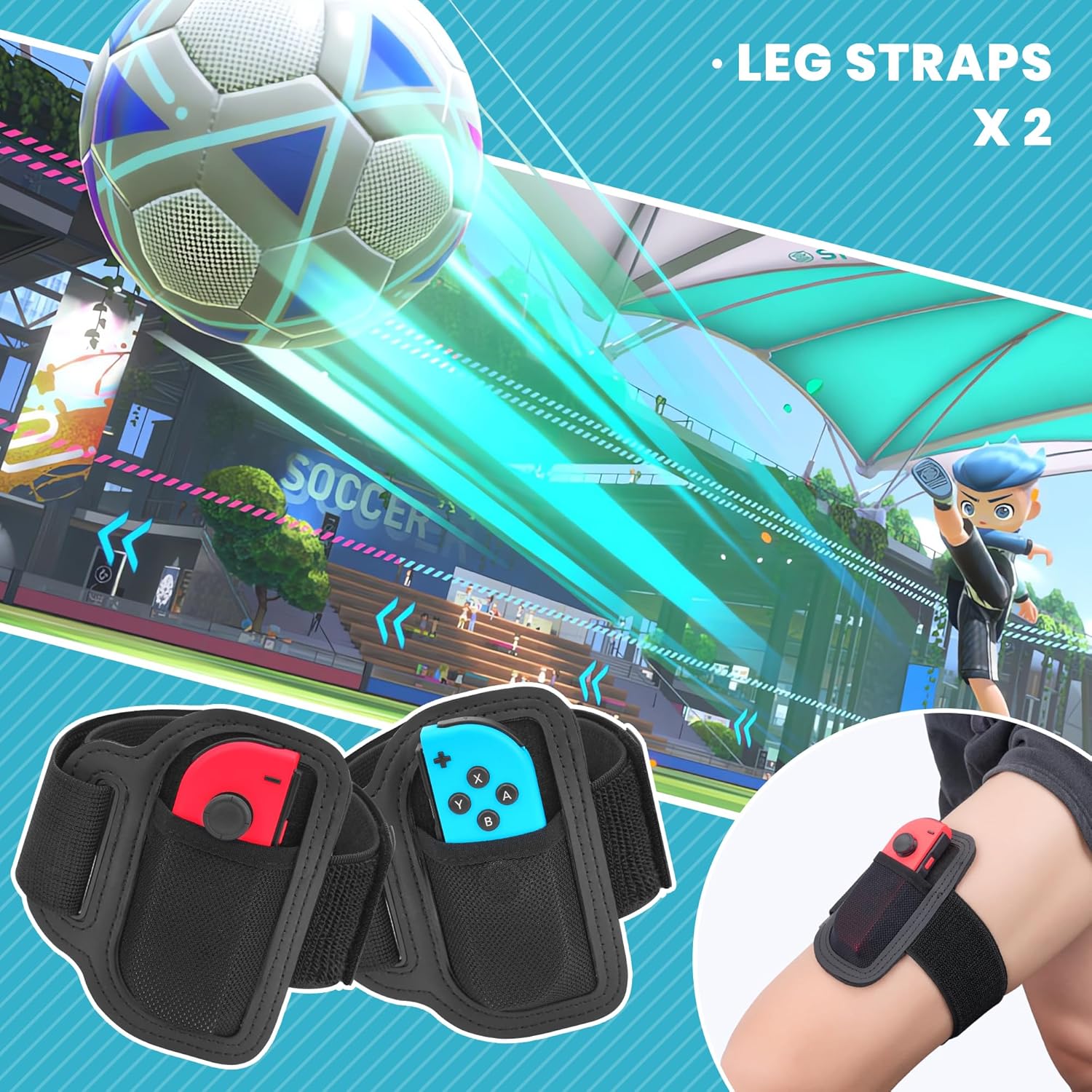 Kit de accesorios deportivos Codogoy 10 en 1 para Nintendo Switch y Oled incluye bolso y piezas para tenis golf y futbol
