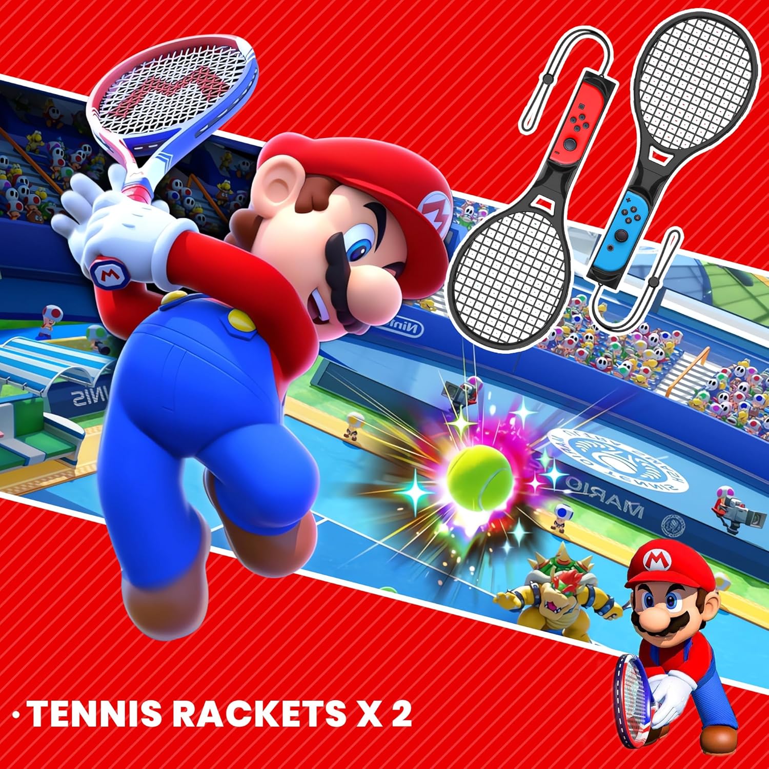 Kit de accesorios deportivos Codogoy 10 en 1 para Nintendo Switch y Oled incluye bolso y piezas para tenis golf y futbol