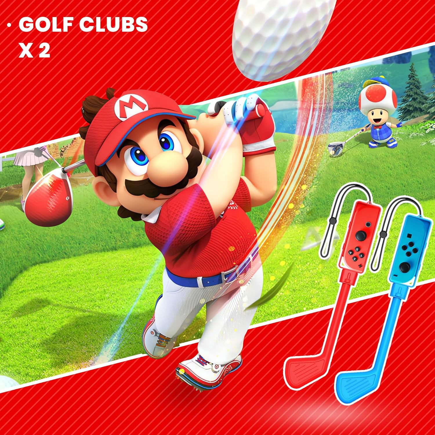 Kit de accesorios deportivos Codogoy 10 en 1 para Nintendo Switch y Oled incluye bolso y piezas para tenis golf y futbol