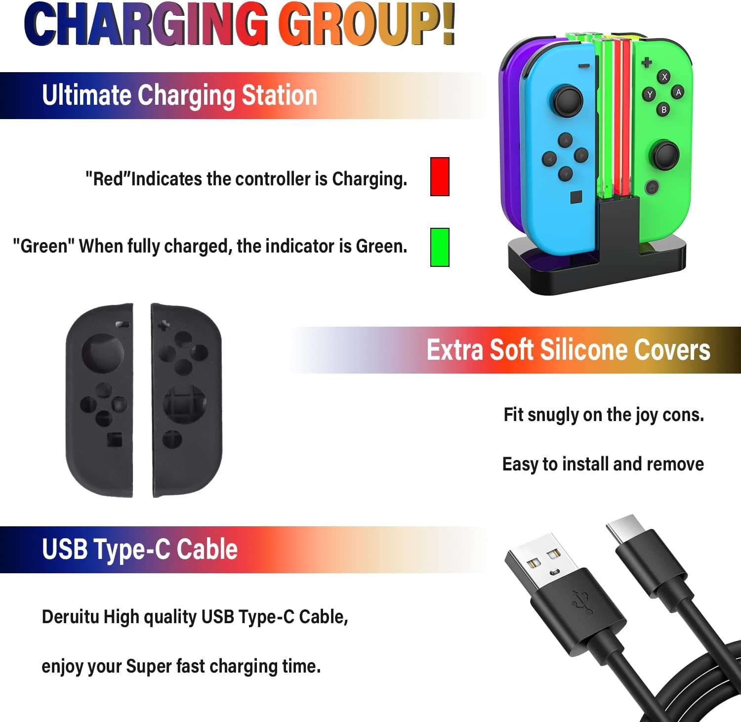 Kit completo 18 en 1 de accesorios para Nintendo Switch incluye bolso cargador joycon laminas volantes y carcasa protectora