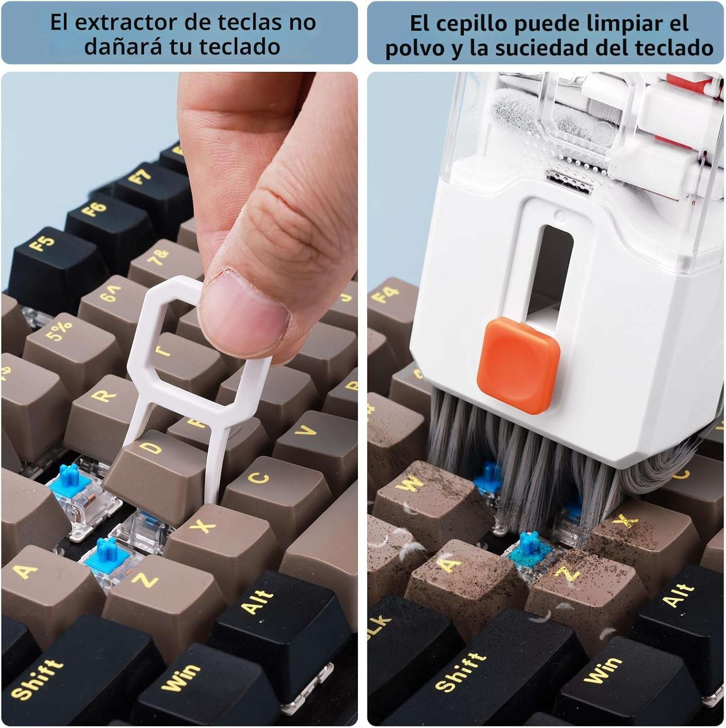 kit de limpieza teclado pantalla computador 10 en 1 extractor teclas y cepillos ideal para chile