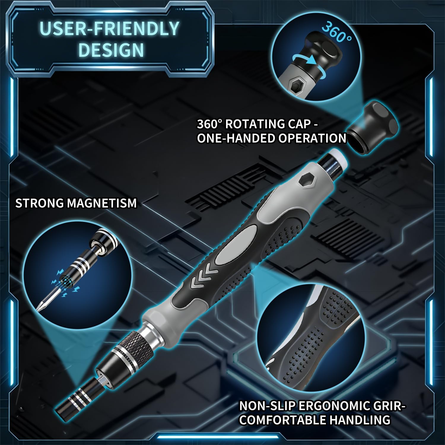 Kit de destornilladores de precision 122 en 1 con puntas magneticas para reparar pc y celulares en chile