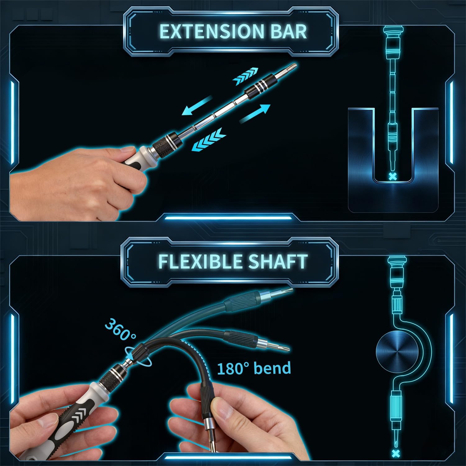 Kit de destornilladores de precision 122 en 1 con puntas magneticas para reparar pc y celulares en chile