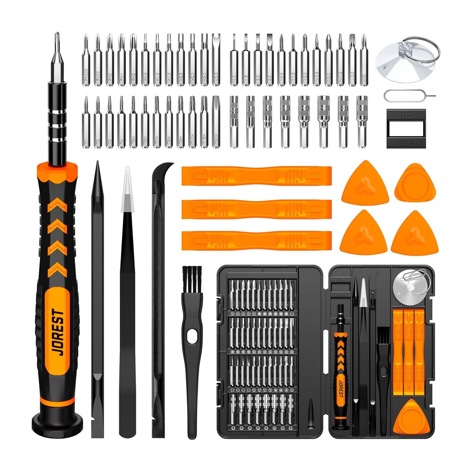 set de destornilladores de precision 59 en 1 con puntas torx y accesorios para reparar celulares consolas y pc en chile