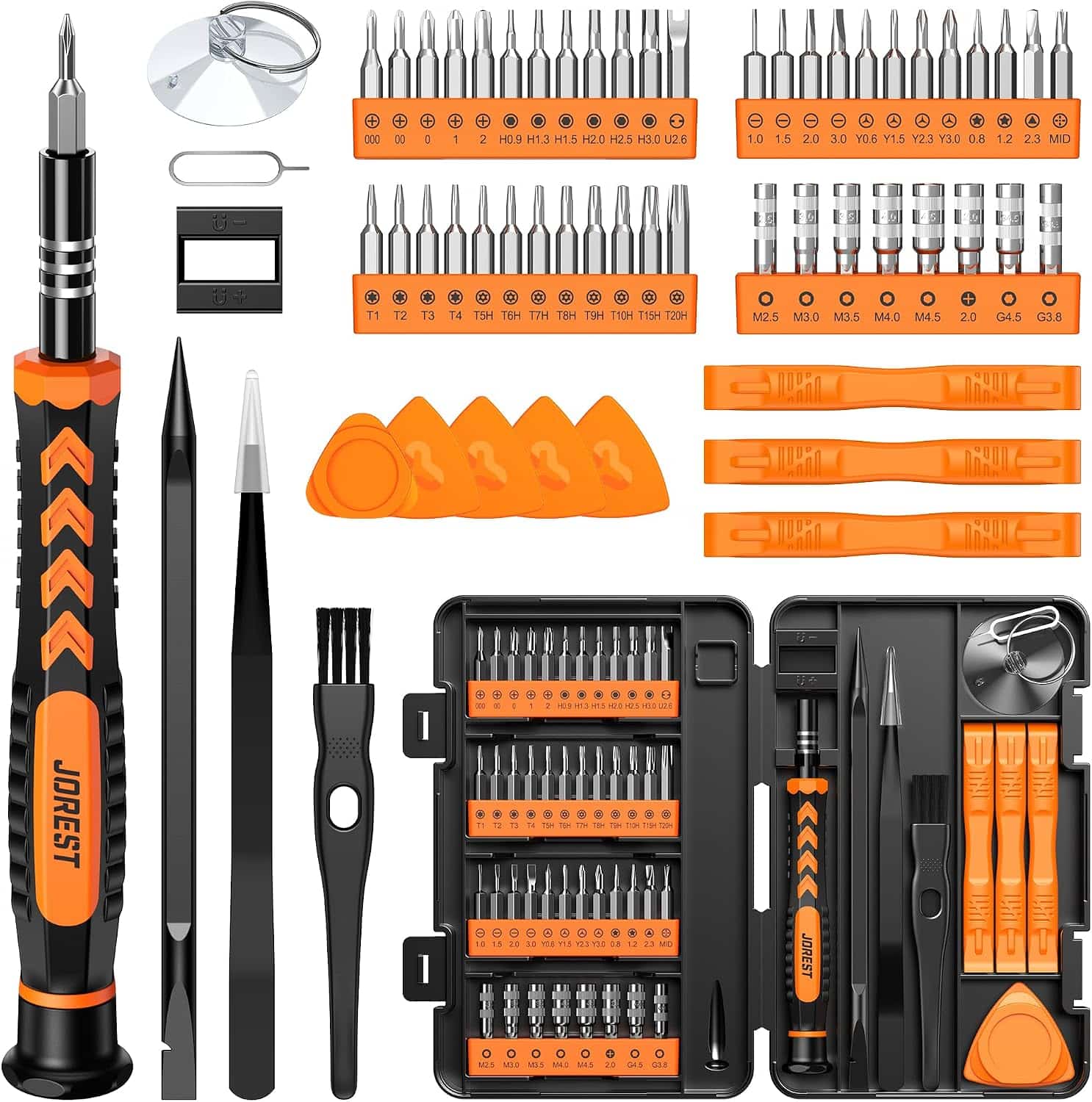 set de destornilladores de precision 59 en 1 con puntas torx y accesorios para reparar celulares consolas y pc en chile