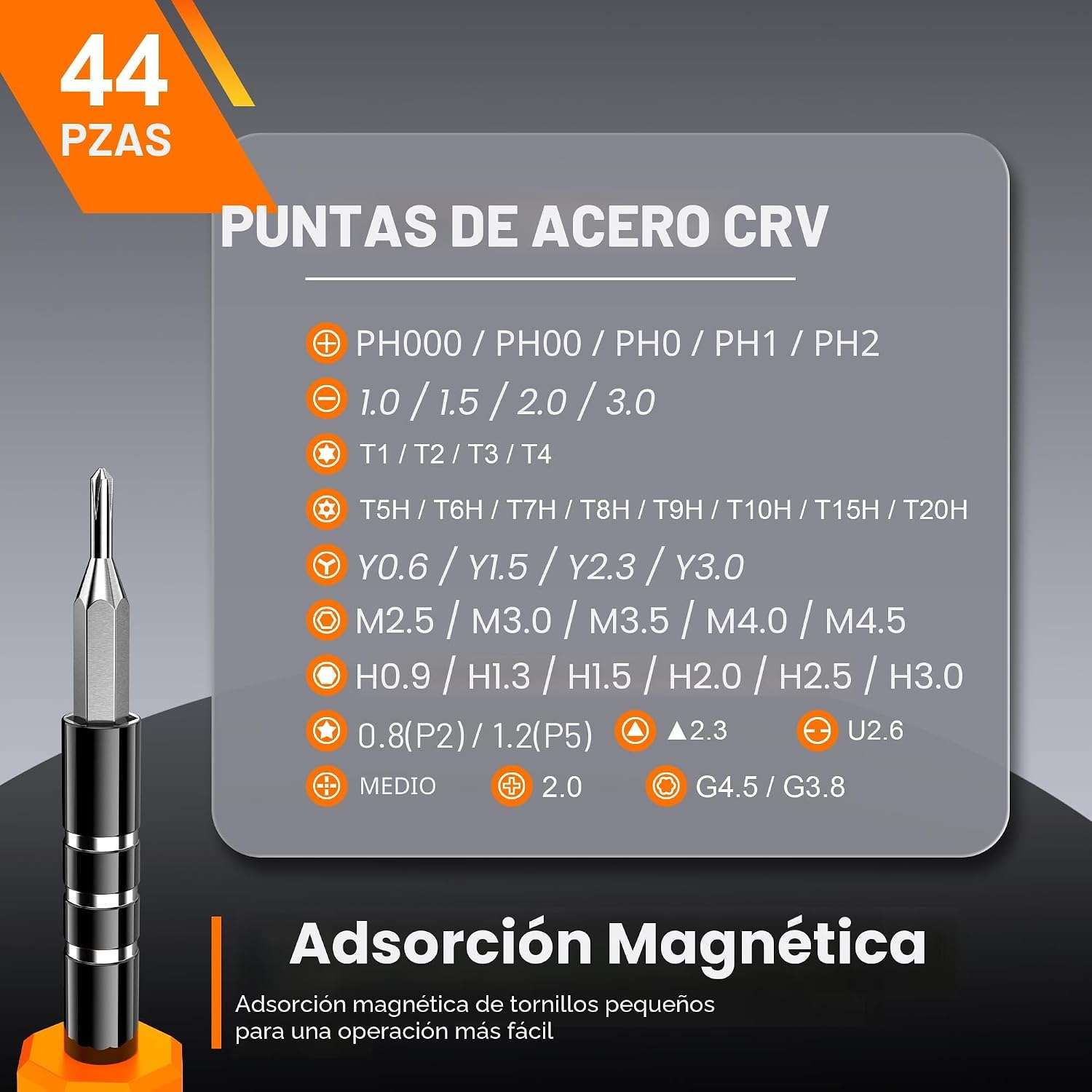 Kit Destornilladores Precision 59 En 1 Reparacion Celular PC - Imagen 2