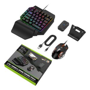 combo teclado y mouse gamer para celular 4 en 1 bluetooth ideal para jugar en chile