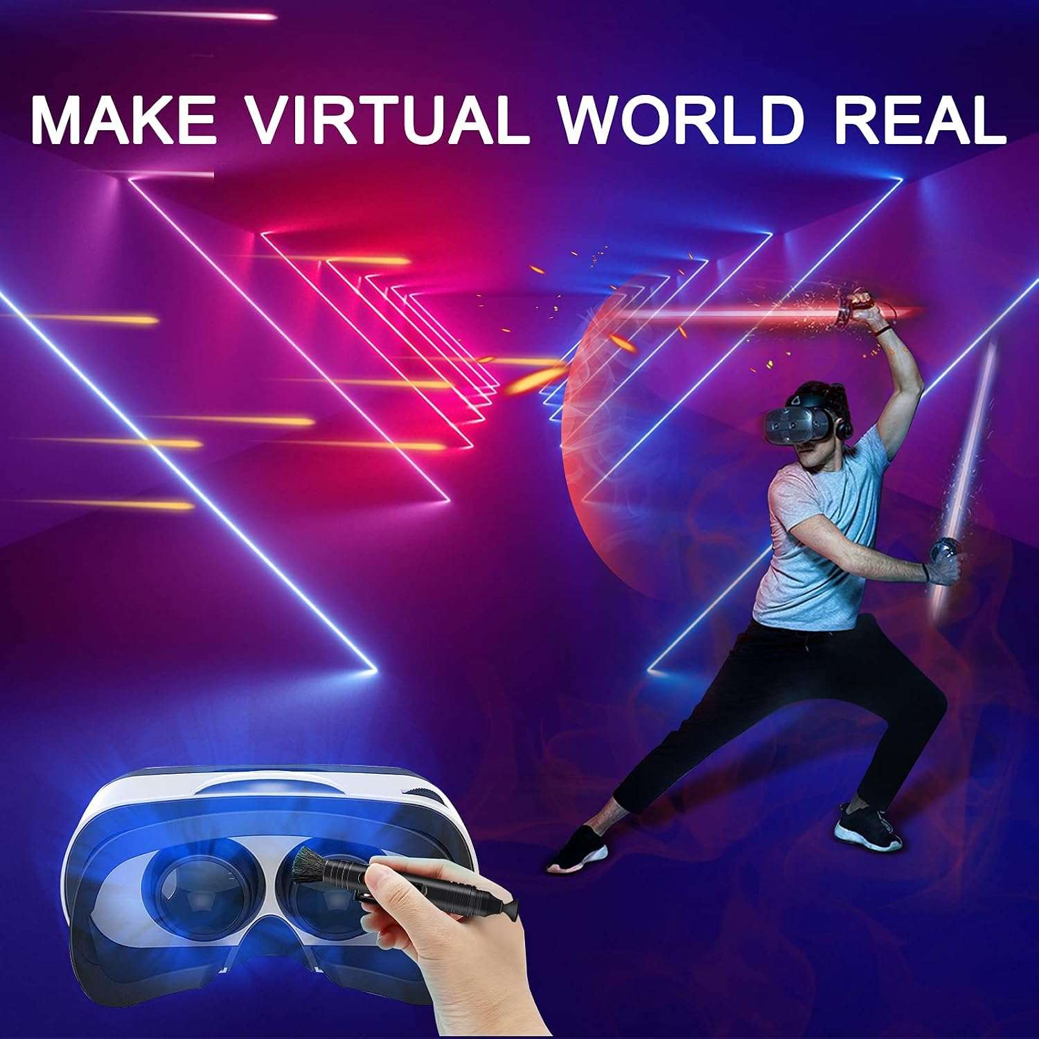 kit limpieza lentes vr consolas oculus ps5 xbox switch estuche ideal para mantener setup gamer en chile