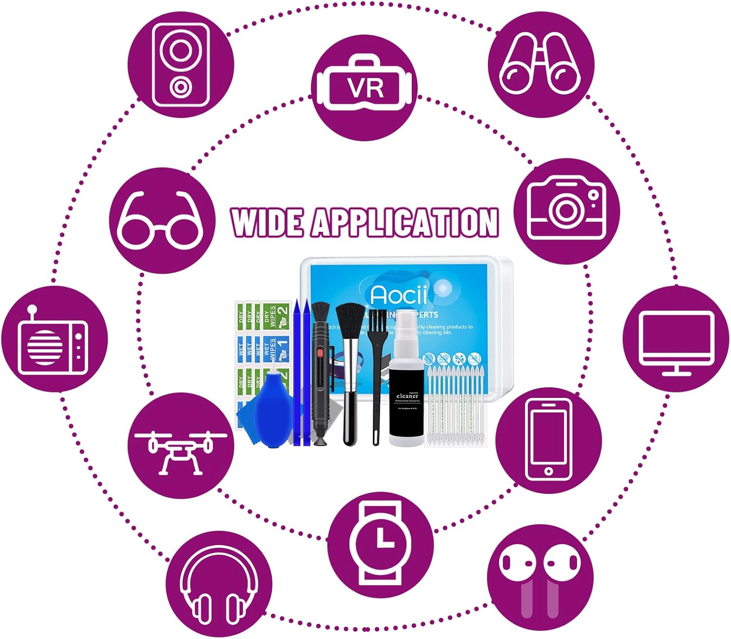 kit limpieza lentes vr consolas oculus ps5 xbox switch estuche ideal para mantener setup gamer en chile