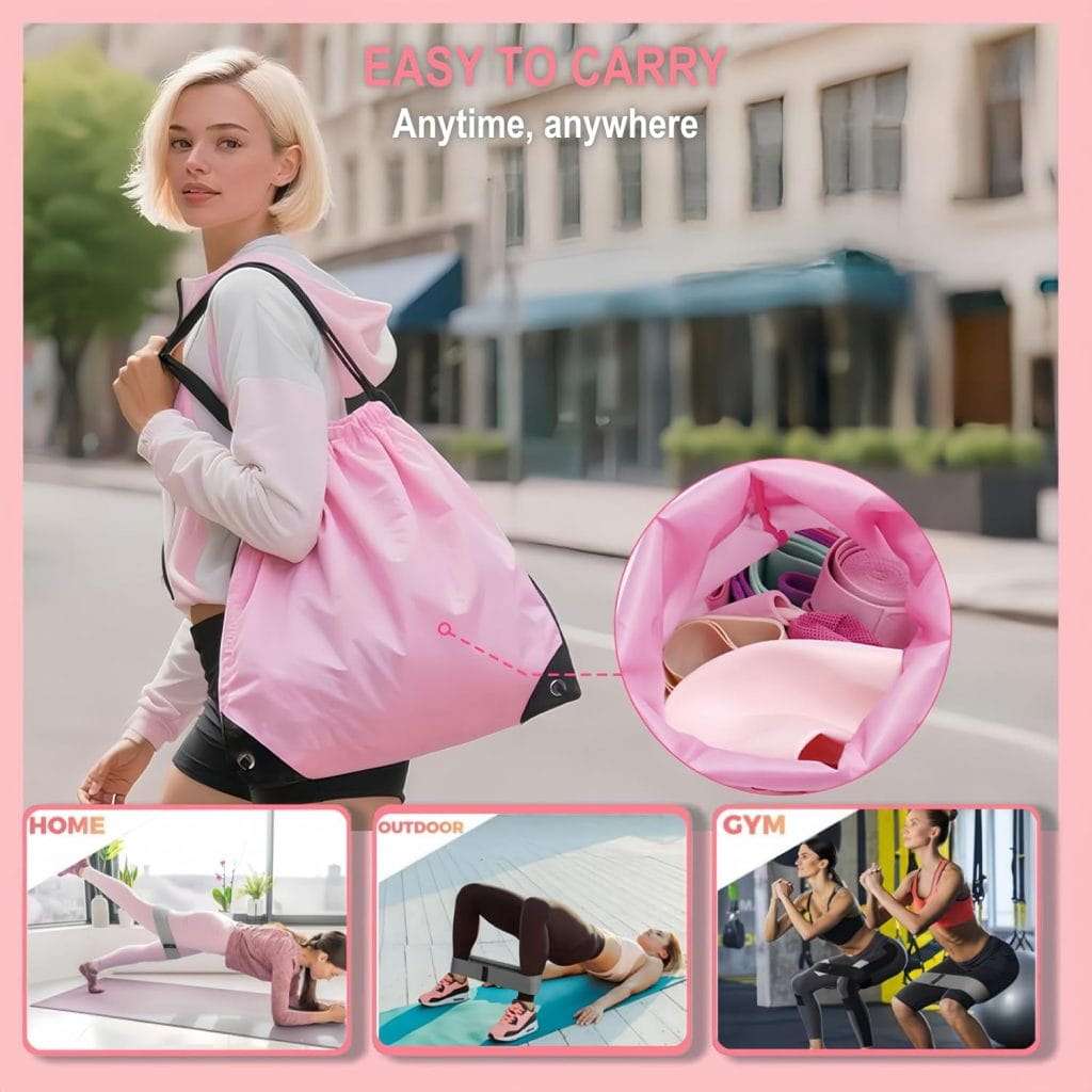 Kit de pilates y yoga 6 en 1 con anillo mágico pelota pequeña y bandas elásticas para mujer.