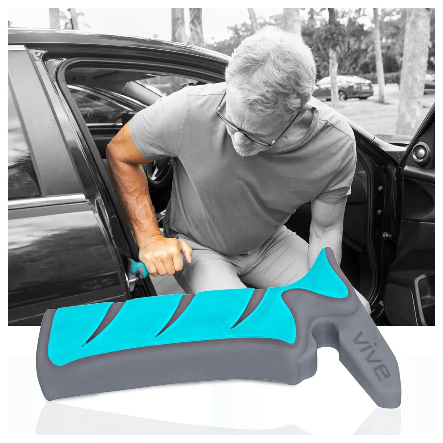 Manilla de apoyo Vive para ayudar a adultos mayores a subir y bajar del auto soporta 136 kilos