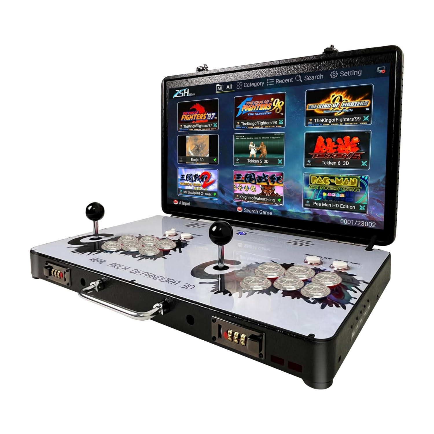 maquina arcade portatil metalica 56 centimetros con wifi 23000 juegos ideal para fanaticos en chile