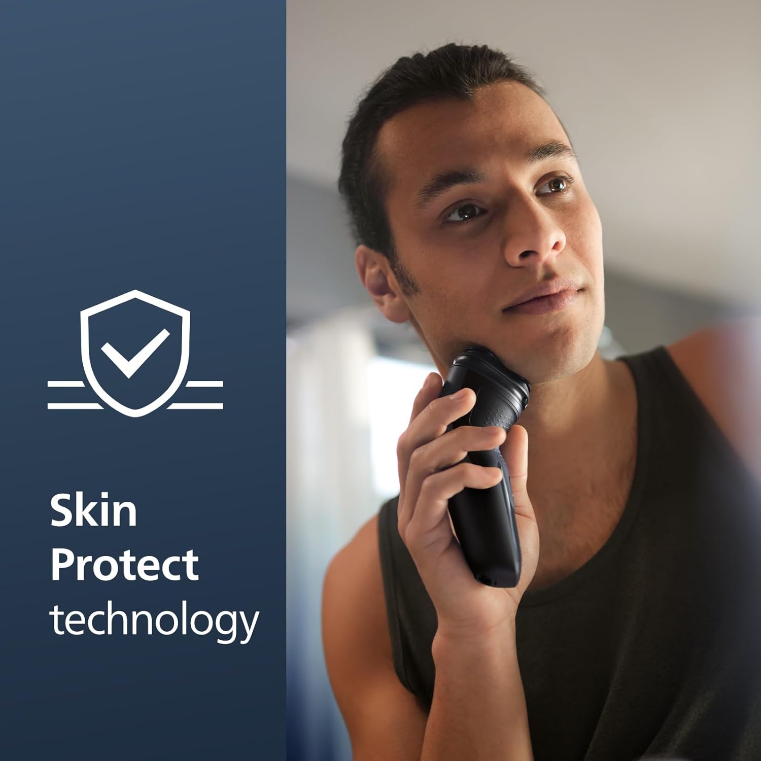 Maquina de afeitar electrica inalambrica resistente al agua recargable usb y con recortadora de barba