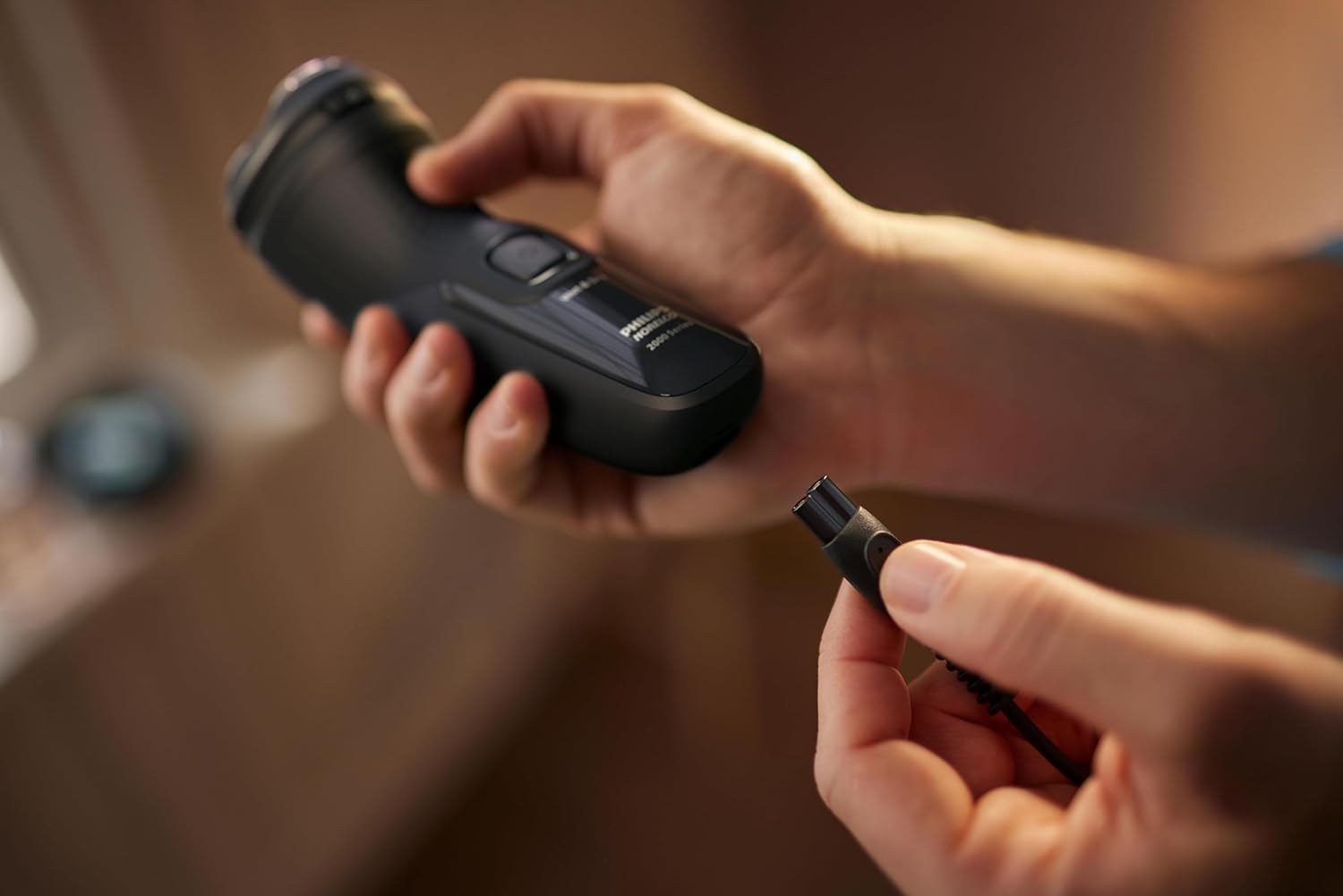 Maquina de afeitar electrica inalambrica resistente al agua recargable usb y con recortadora de barba