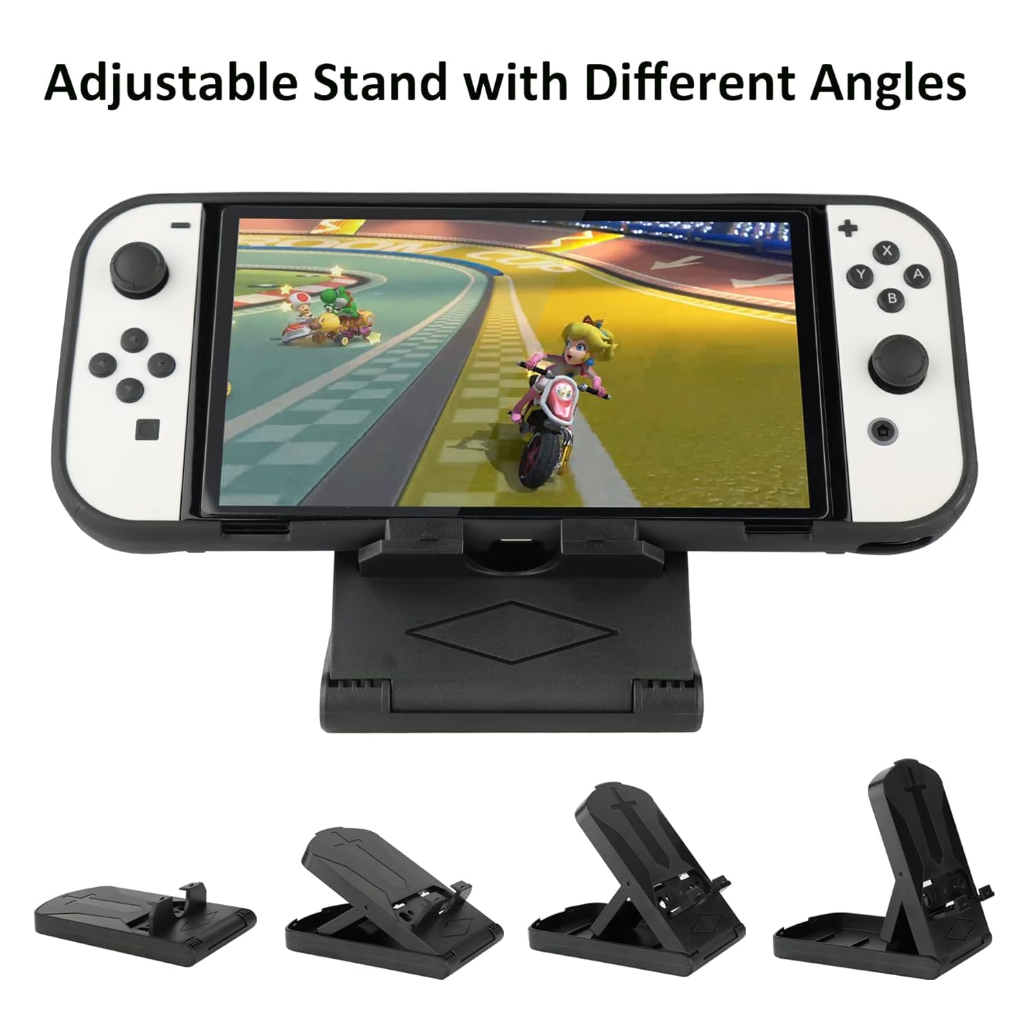 Mega kit 23 en 1 de accesorios para Nintendo Switch Oled incluye bolso base de carga laminas de 17.8 centimetros volantes y carcasa protectora